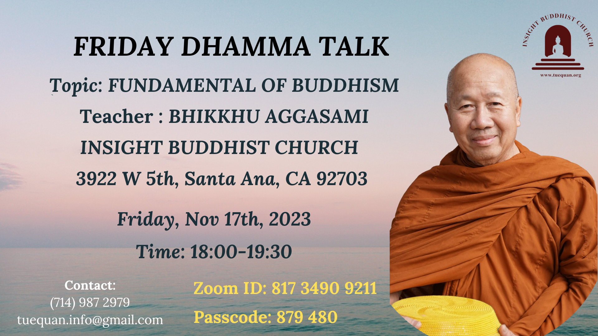 Friday Dhamma Talk, Nov 17th,2023