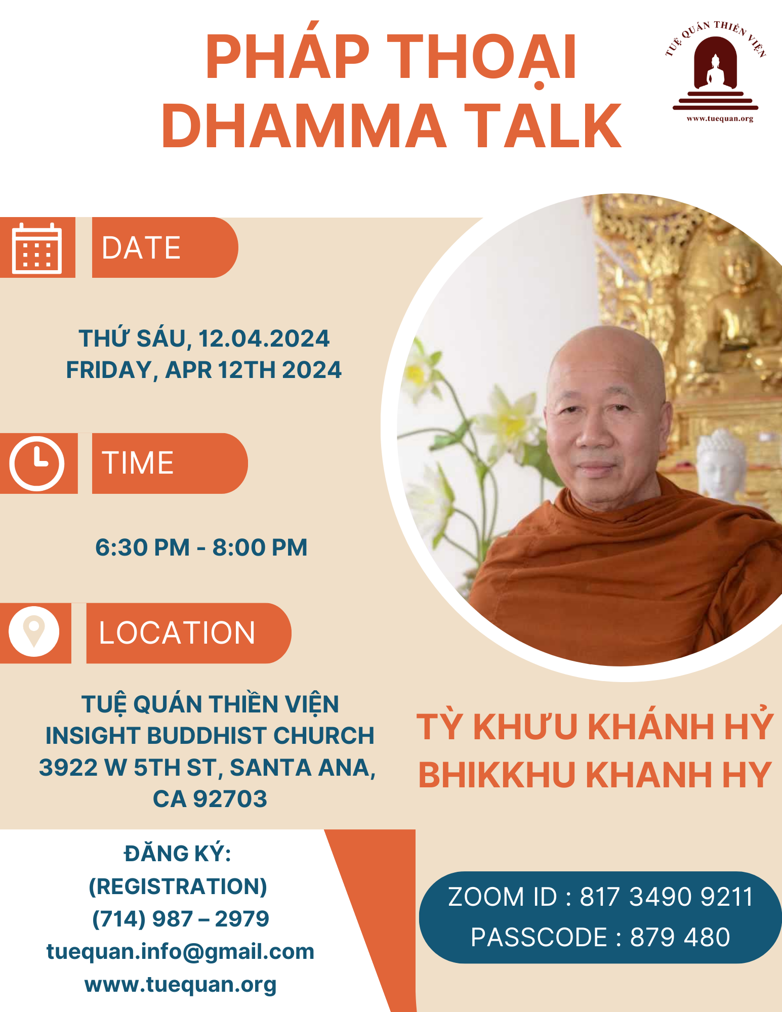 Friday Dhamma Talk, Apr 12th, 2024