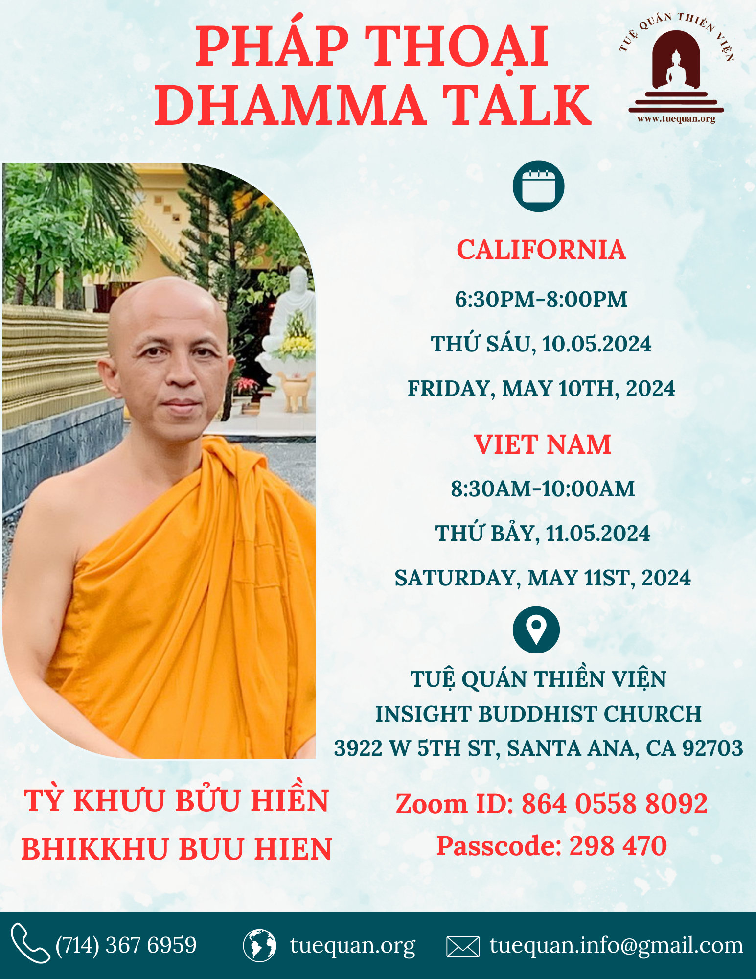 Friday Dhamma talk, May 10th 2024
