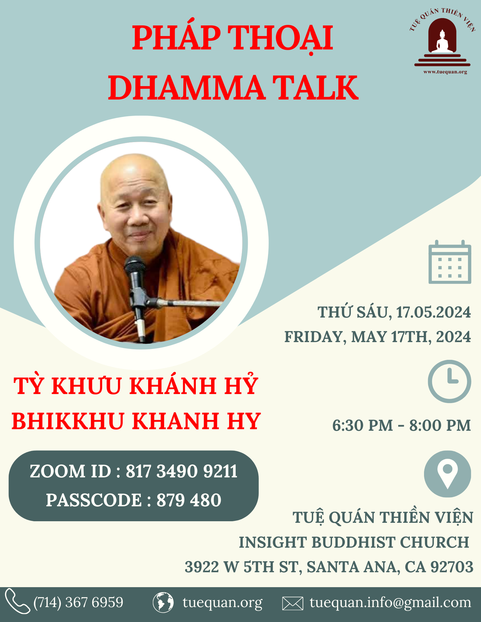 Friday Dhamma Talk, May 17th 2024