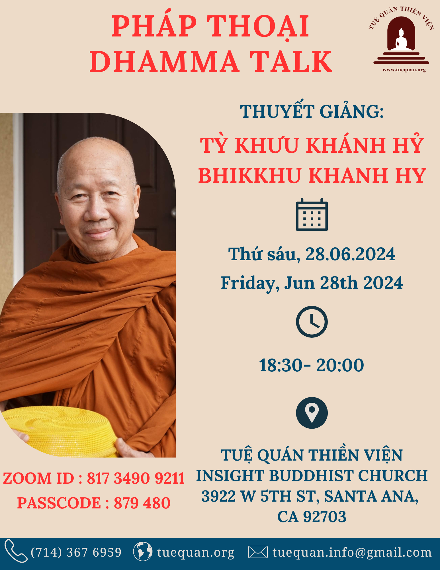 Friday Dhamma talk, Jun 28th 2024
