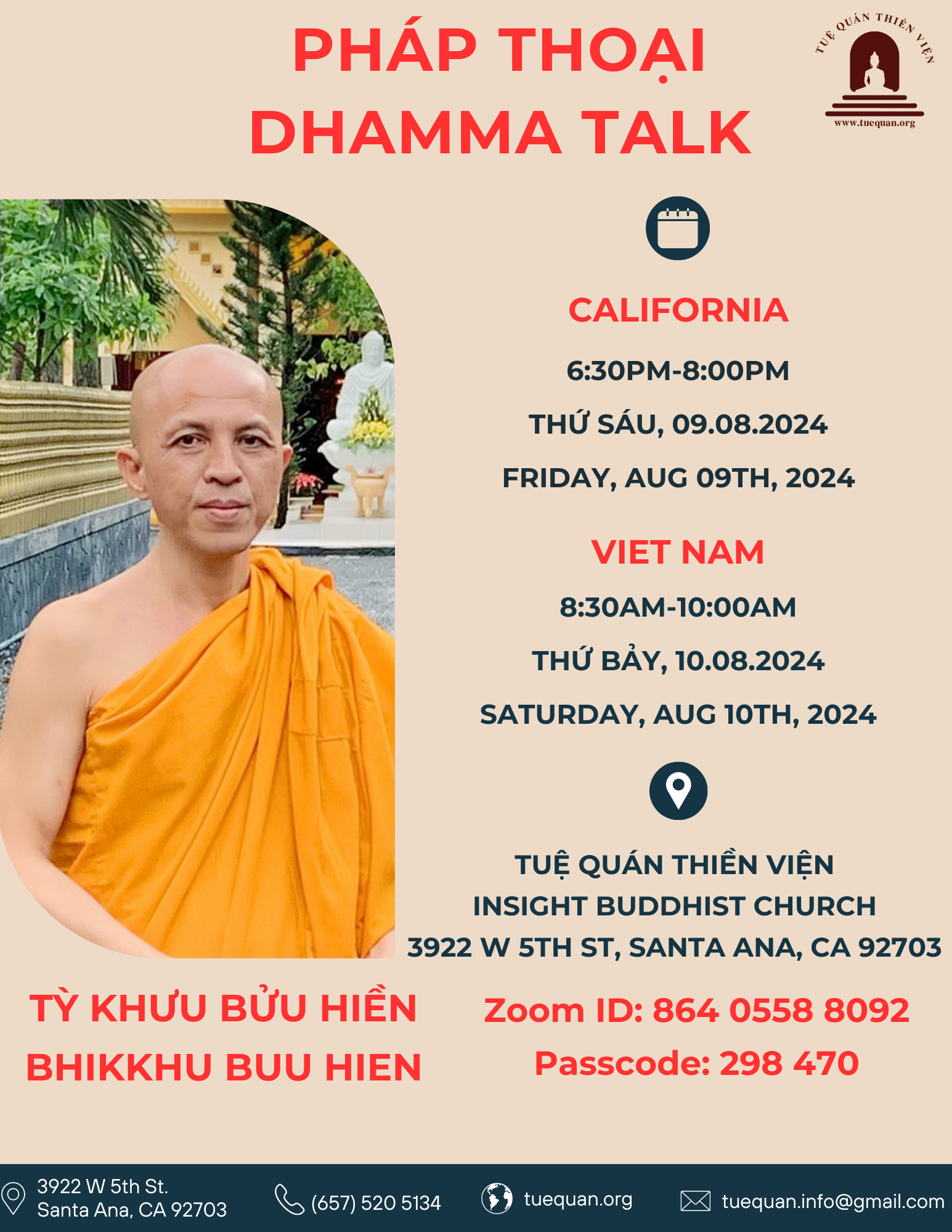 Friday Dhamma Talk, Aug 09th 2024