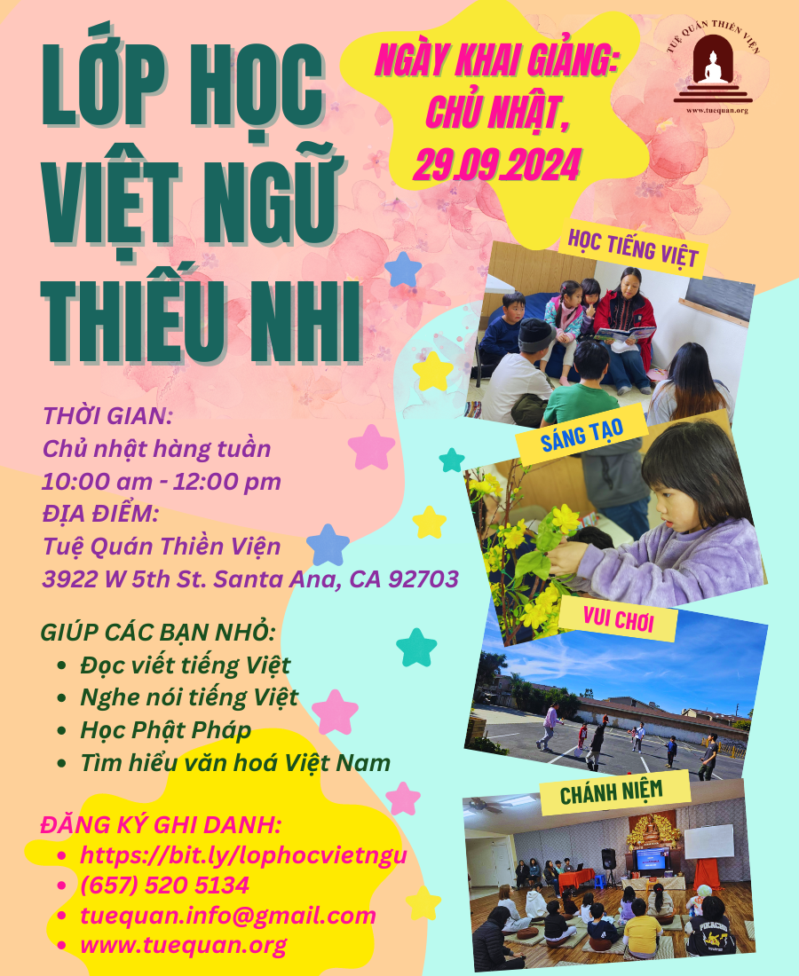 Vietnamese class for children, Sep 29th 2024