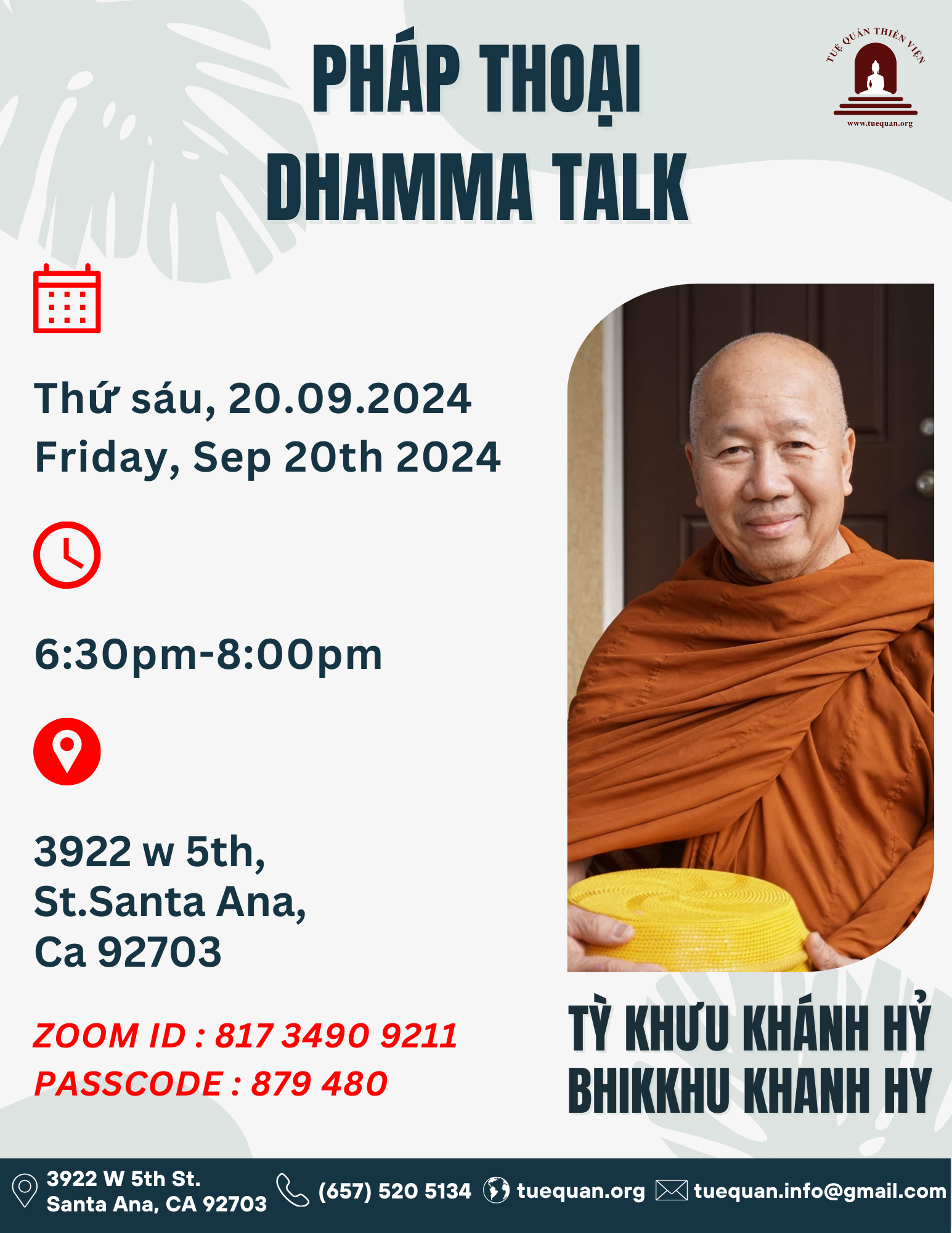 Friday Dhamma Talk, Sep 20th 2024