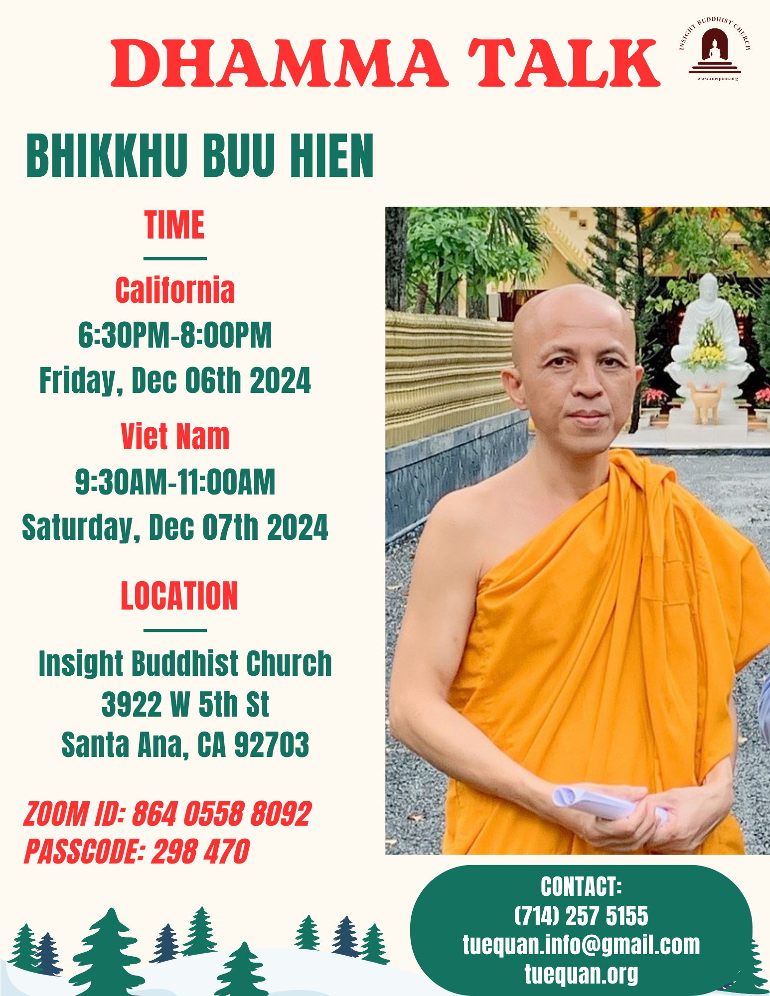 Friday Dhamma talk, Dec 06th 2024