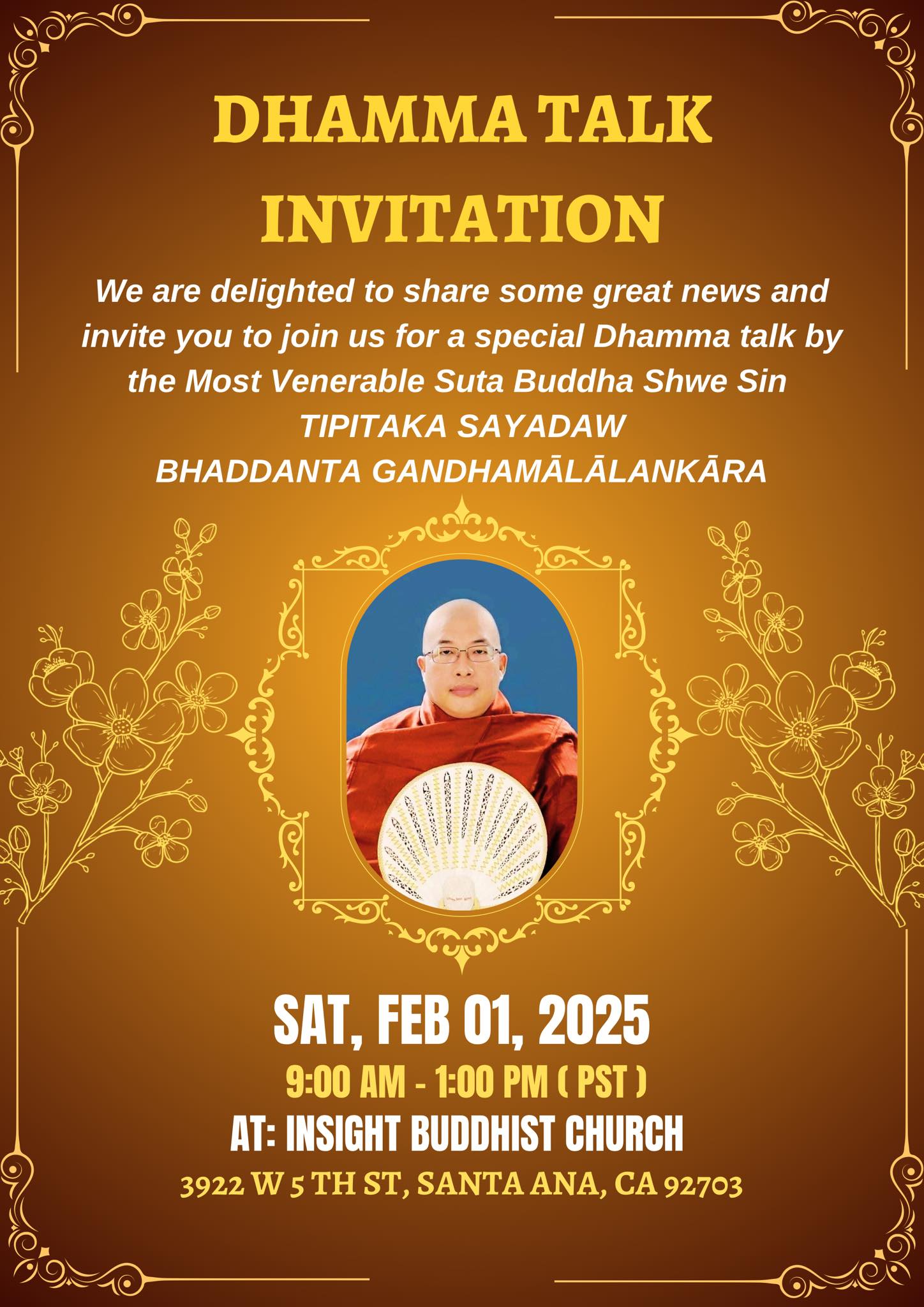 Dhamma Talk Invitation