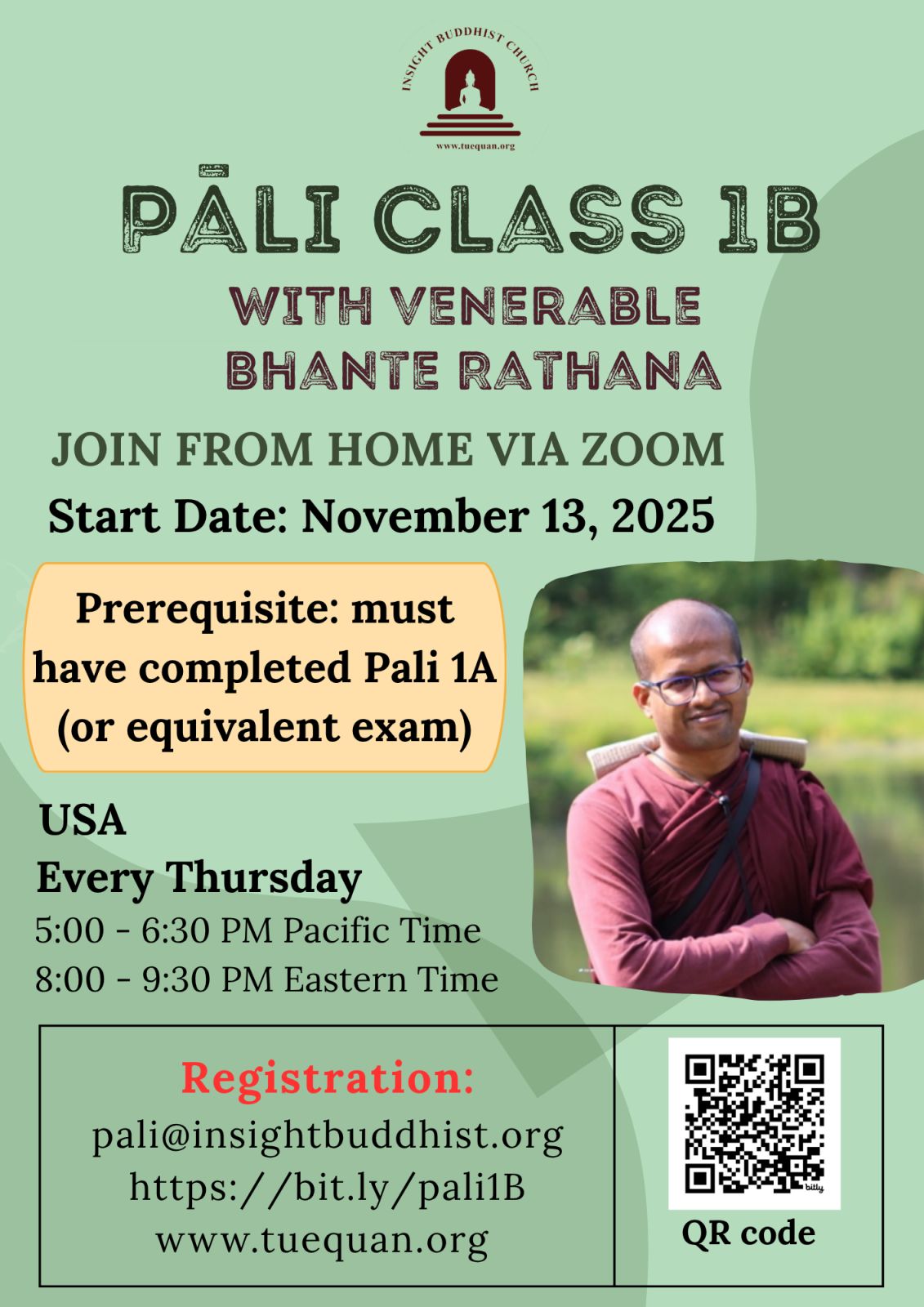 Pāli class 1B, Nov 13th,2025