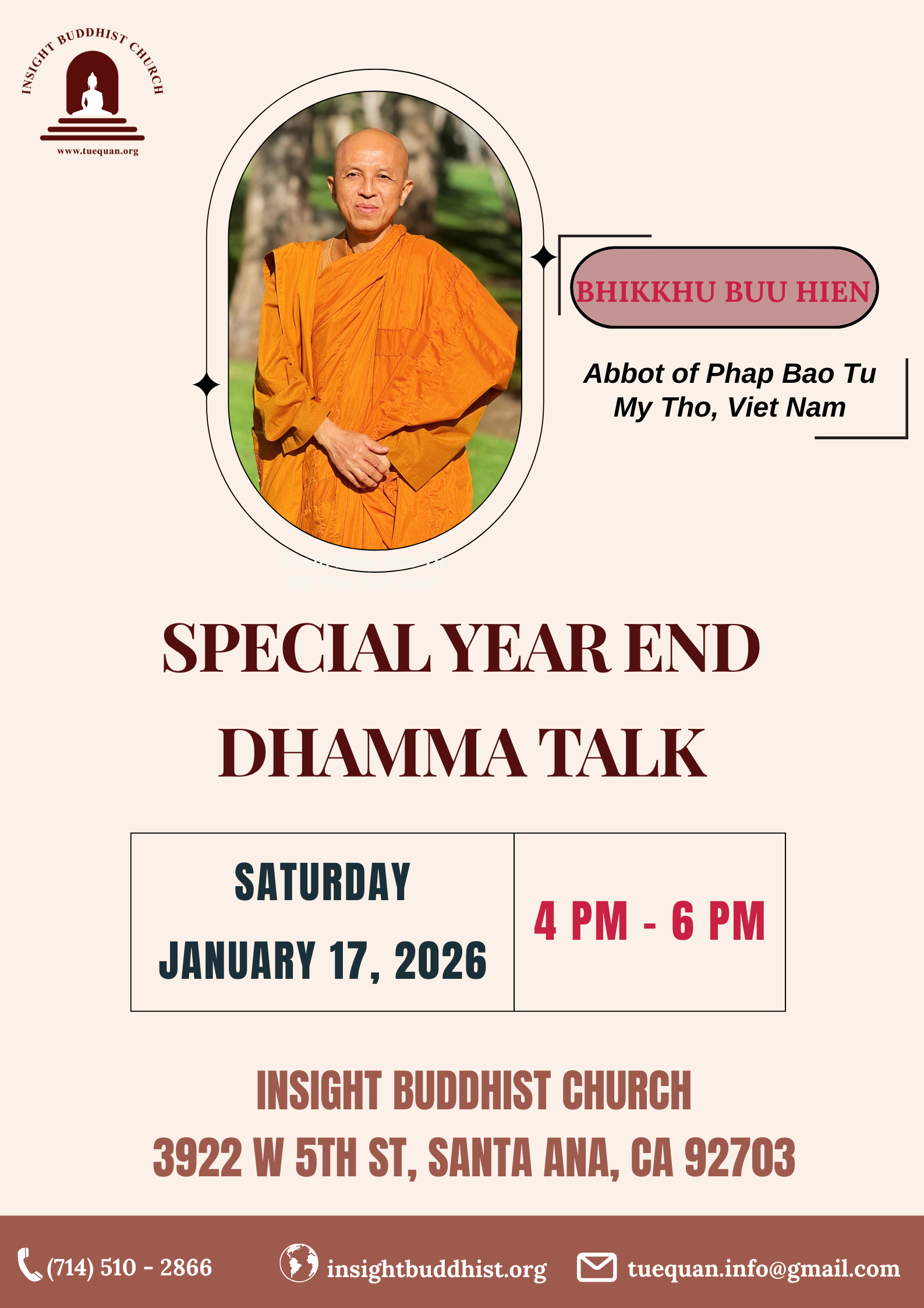 Dhamma talk, Jan 17th 2026