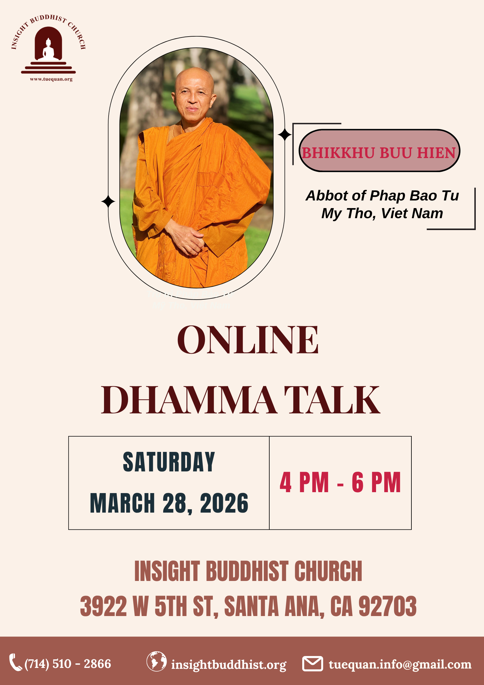 Dhamma talk, March 28th 2026